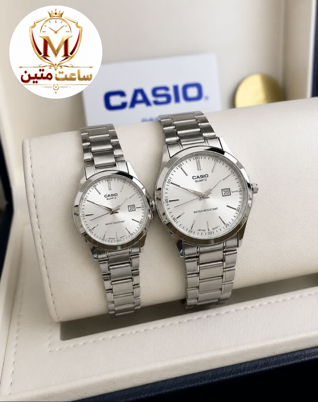 ساعت مچی استیل کاسیو کلاسیک مردانه زنانه ست
