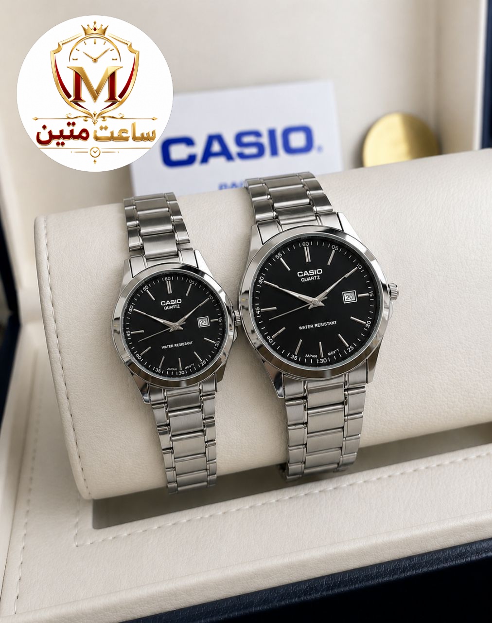 ساعت مچی استیل کاسیو کلاسیک مردانه زنانه ست