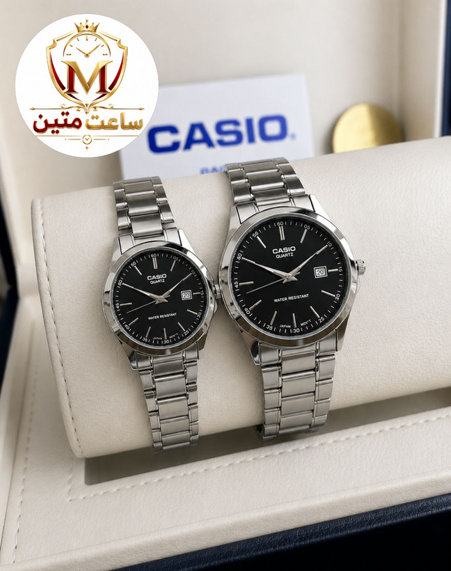 ساعت مچی استیل کاسیو کلاسیک مردانه زنانه ست